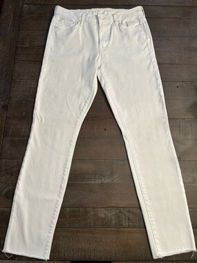 MOTHER High Waisted Looker Ankle Fray Glass Slipper